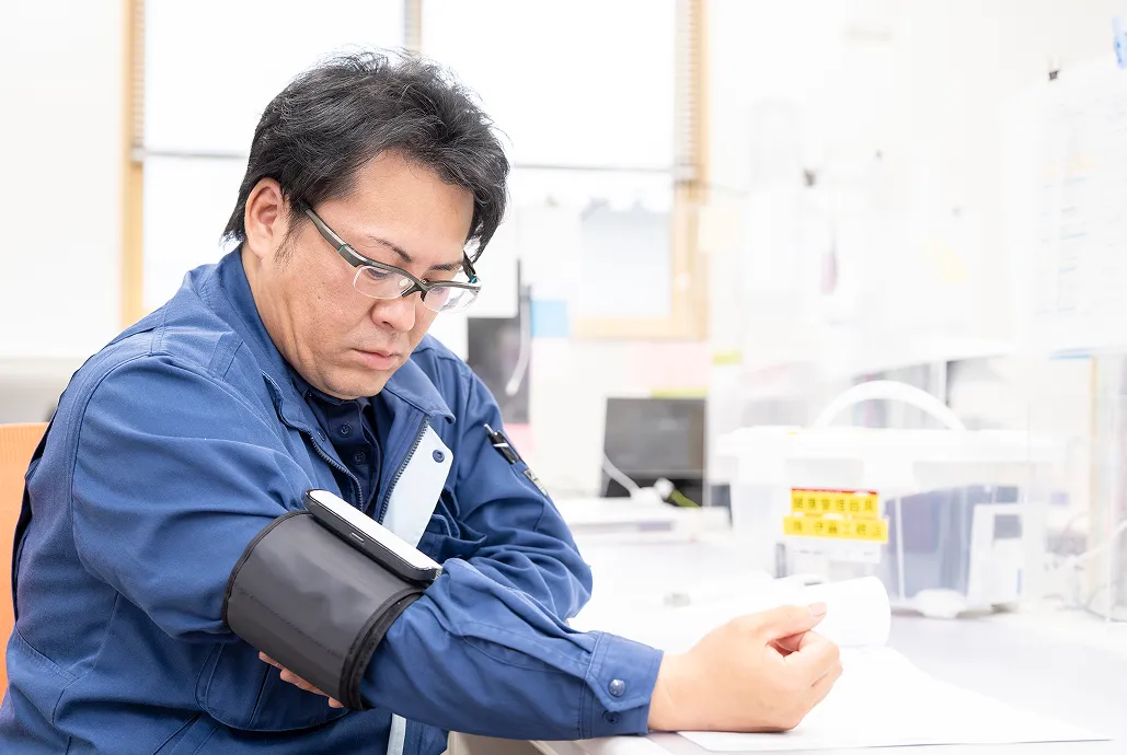 血圧測定の様子
